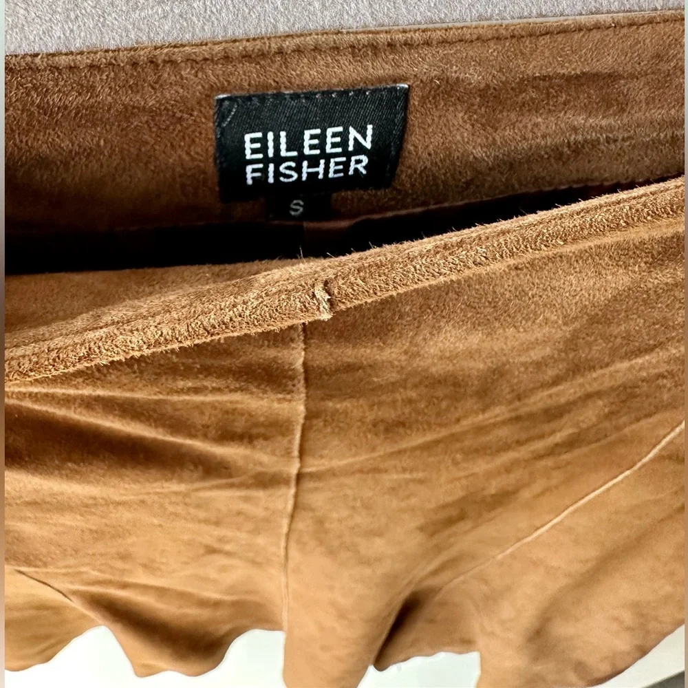 Eileen Fisher Goat Suede Skirt, EUC, Light Brown, size S
